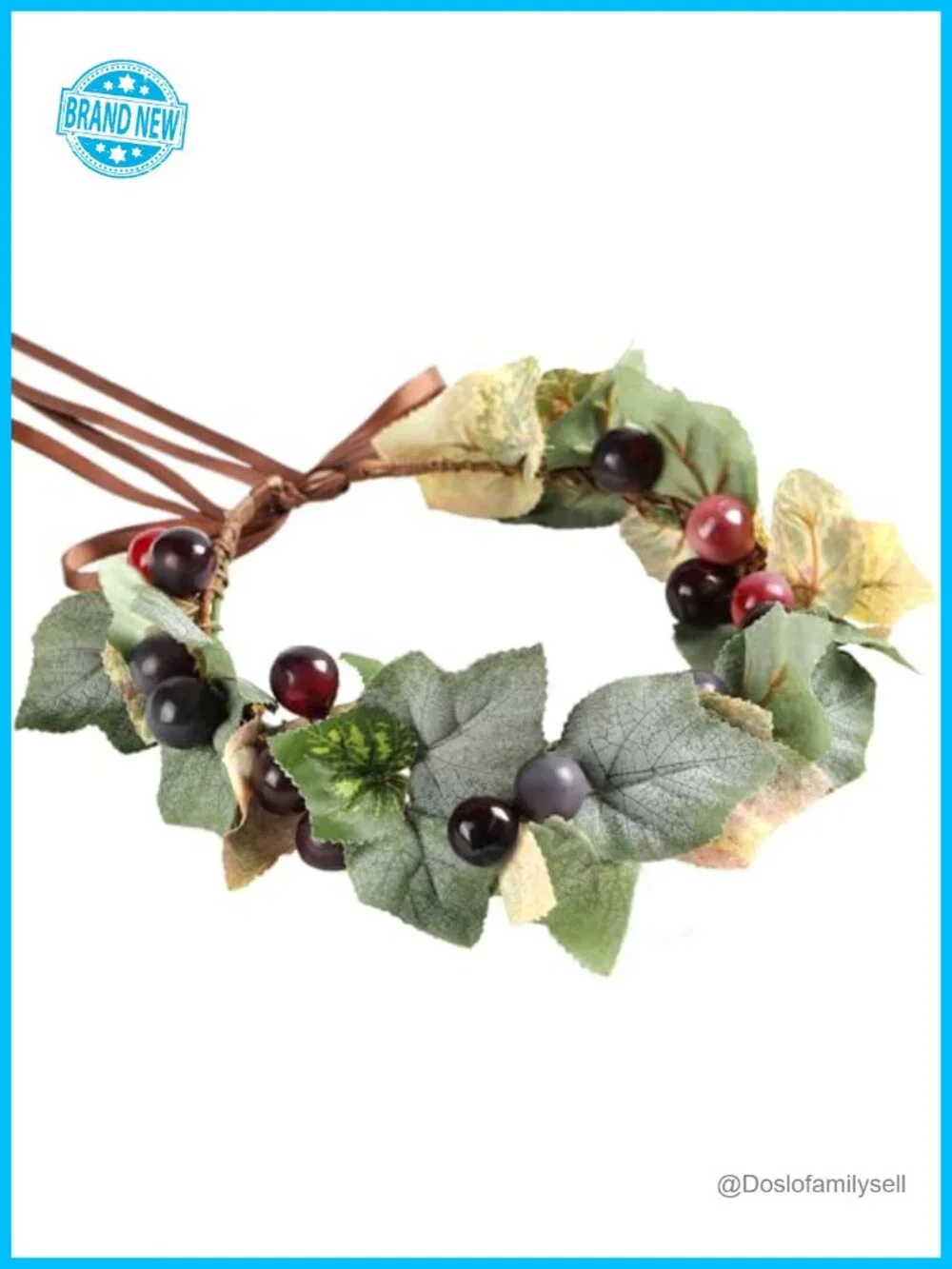 Grape Fruit Flower Headband Adjustable Tropical Hair Accessory